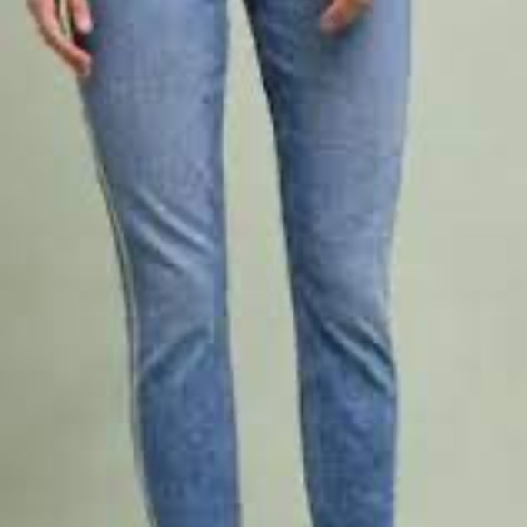 Anthropologie Pilcro Side Silver Stripe Denim Jeans Sz 26 - Picture 2 of 3